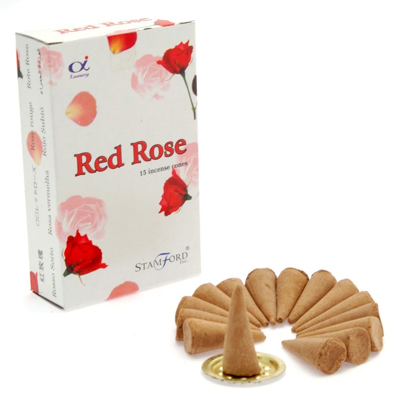 Rote Rose Räucherkegel