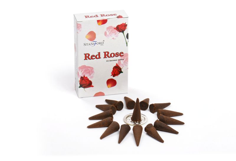 Rote Rose Räucherkegel
