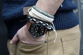 Herren Armband Sets- Grün & Natürlich (verschiedene )