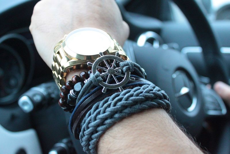 Herren Armband Sets- Grün & Natürlich (verschiedene )