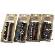 Herren Armband Sets - Metal & Leder (verschiedene)