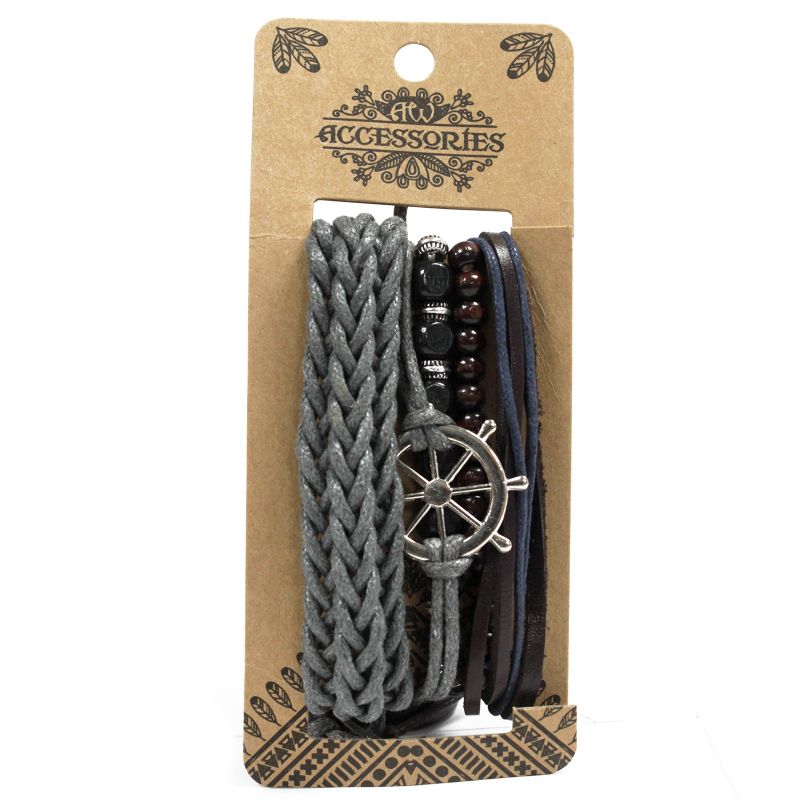 Herren Armband Sets - Metal & Leder (verschiedene)