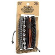 Herren Armband Sets - Metal & Leder (verschiedene)
