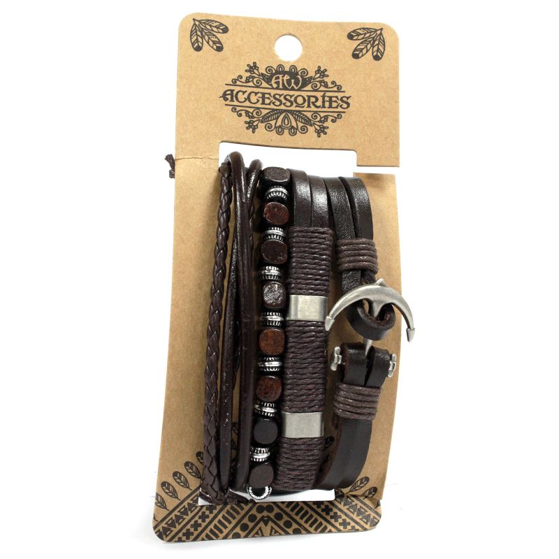 Herren Armband Sets - Metal & Leder (verschiedene)