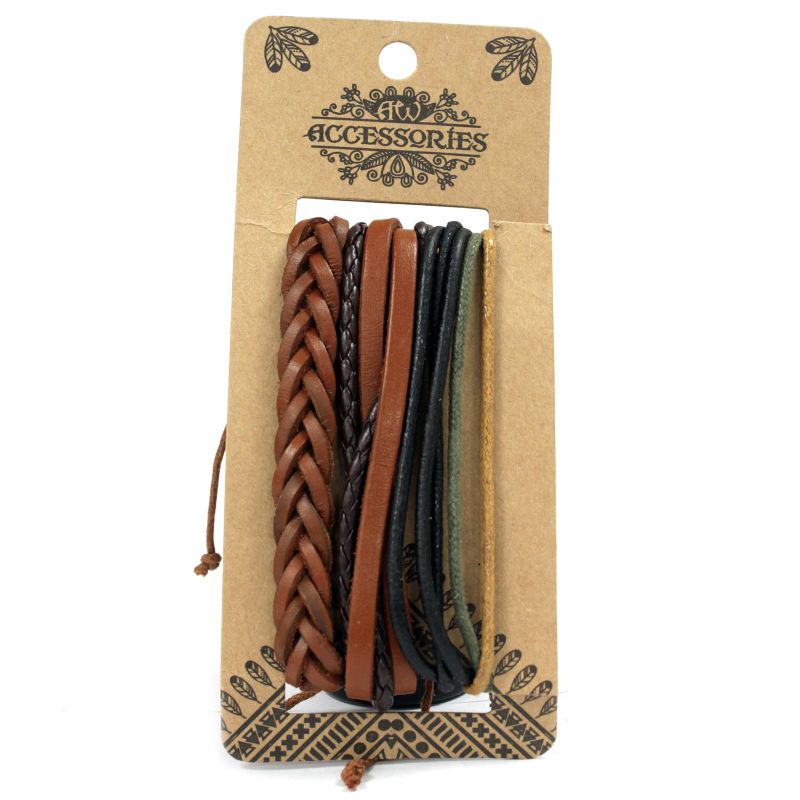 Herren Armband Sets - Braun gebrannt & Interessant (verschiedene)