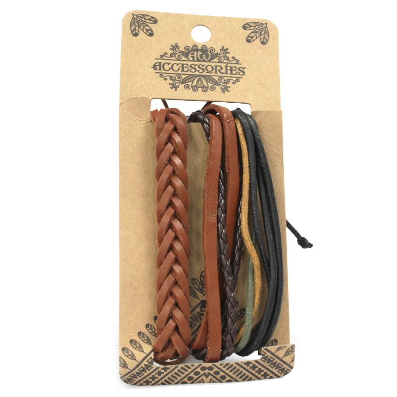 Herren Armband Sets - Braun gebrannt & Interessant (verschiedene)