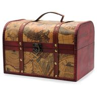 Truhe mit Kartenmotiv - 3er-Set