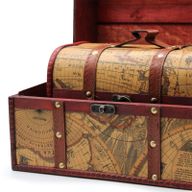 Truhe mit Kartenmotiv - 3er-Set
