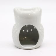 Klassische weiße Duftlampe "Eule" (groß)