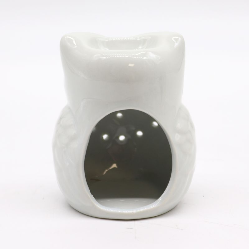 Klassische weiße Duftlampe "Eule" (groß)