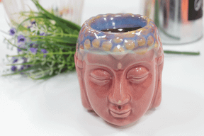 Buddha Duftlampe - Rosa & Aquamarin