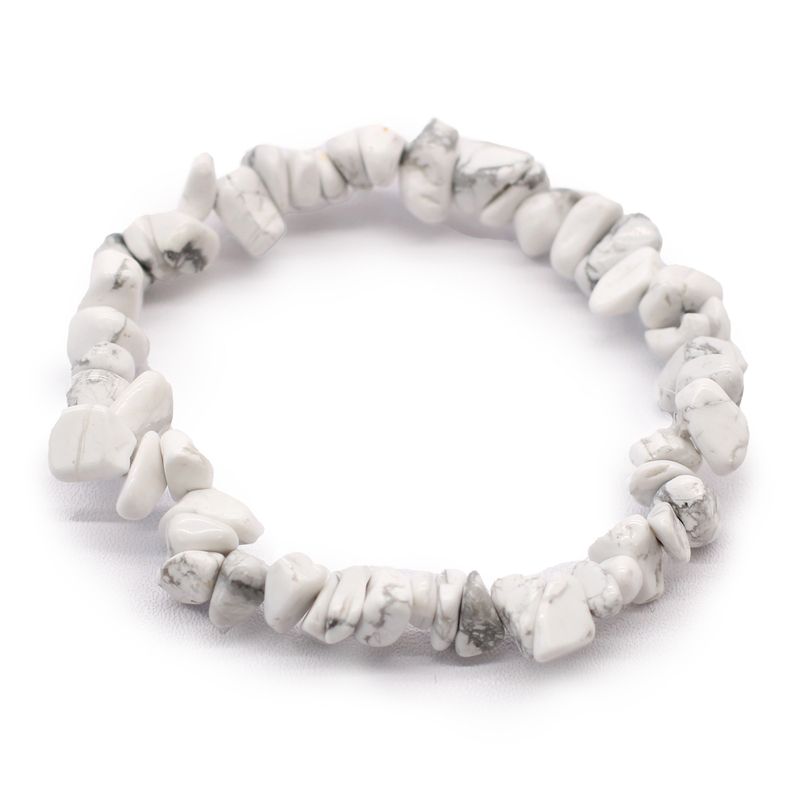 Edelsteinsplitter-Armbänder - Weißer Jasper