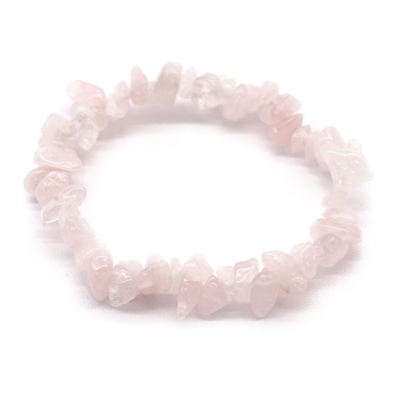 Edelsteinsplitter-Armbänder - Rosenquarz