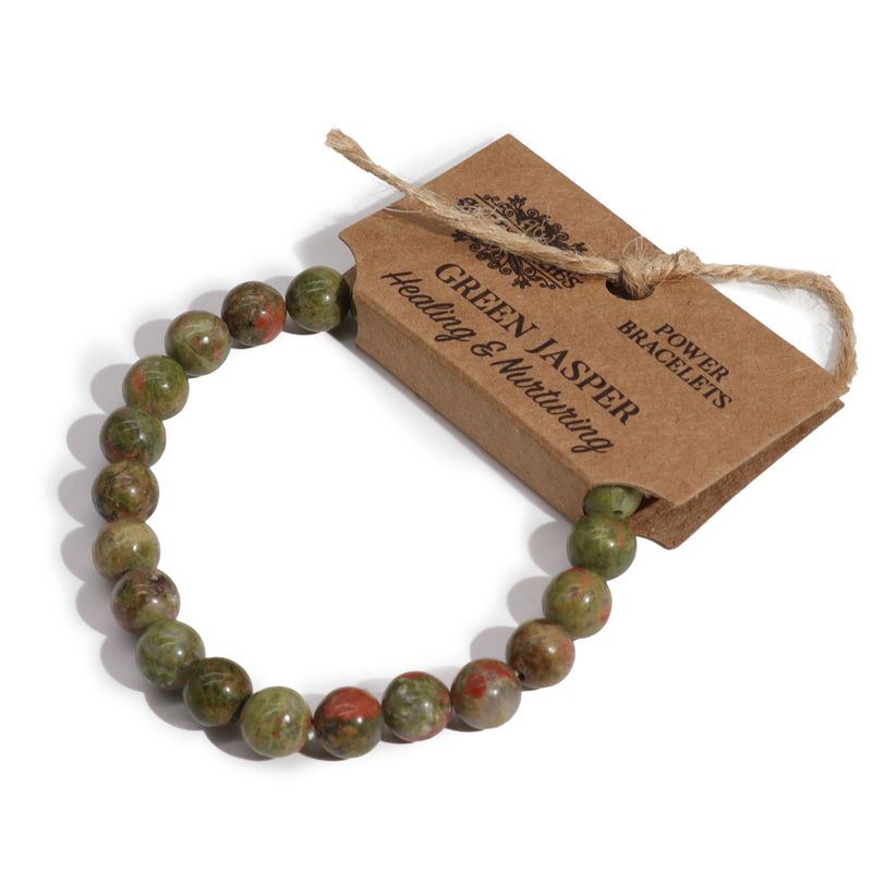 Kraftarmband - Grüner Jasper