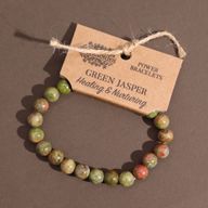 Kraftarmband - Grüner Jasper