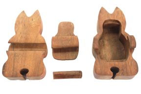 Puzzleboxen aus Bali - Yoga-Katze