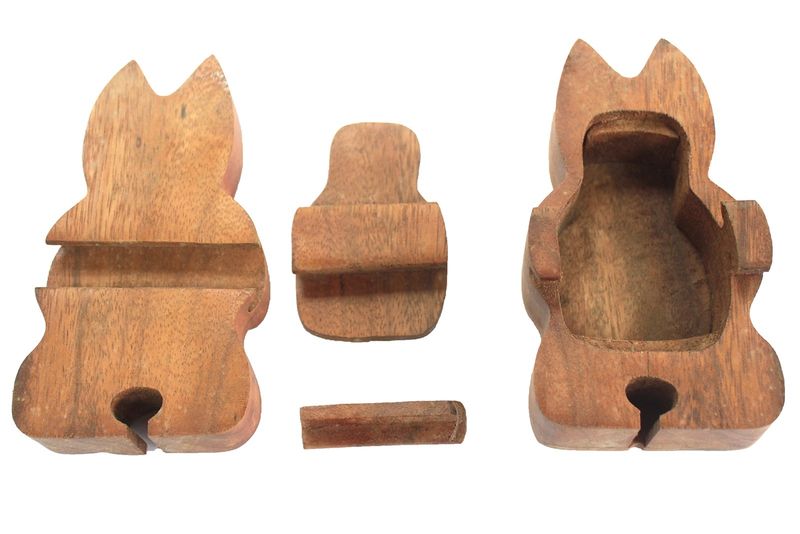 Puzzleboxen aus Bali - Yoga-Katze