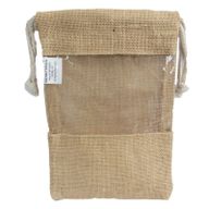 Groß - Jute Fensterbeutel 25x16 cm