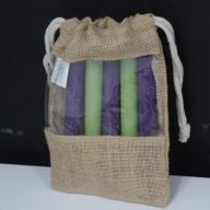 Groß - Jute Fensterbeutel 25x16 cm