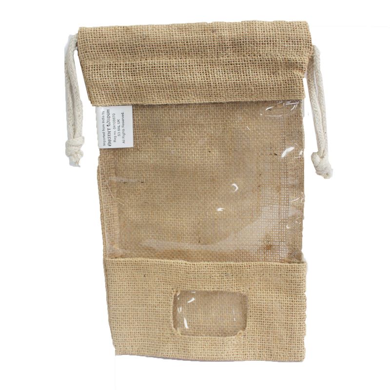 Groß - Jute Fensterbeutel 25x16cm und Tasche