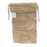 Groß - Jute Fensterbeutel 25x16cm und Tasche