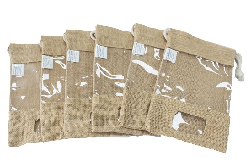 Groß - Jute Fensterbeutel 25x16cm und Tasche
