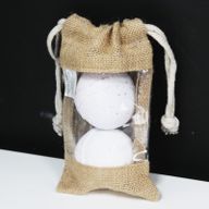 Mittel - Jutebeutel mit Sichtfenster 20x12 cm