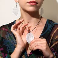 Ohrringe - Blatt - Silber