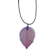 Kette - Blatt - Lavendel