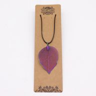Kette - Blatt - Lavendel