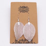 Ohrringe - Blatt - Silber