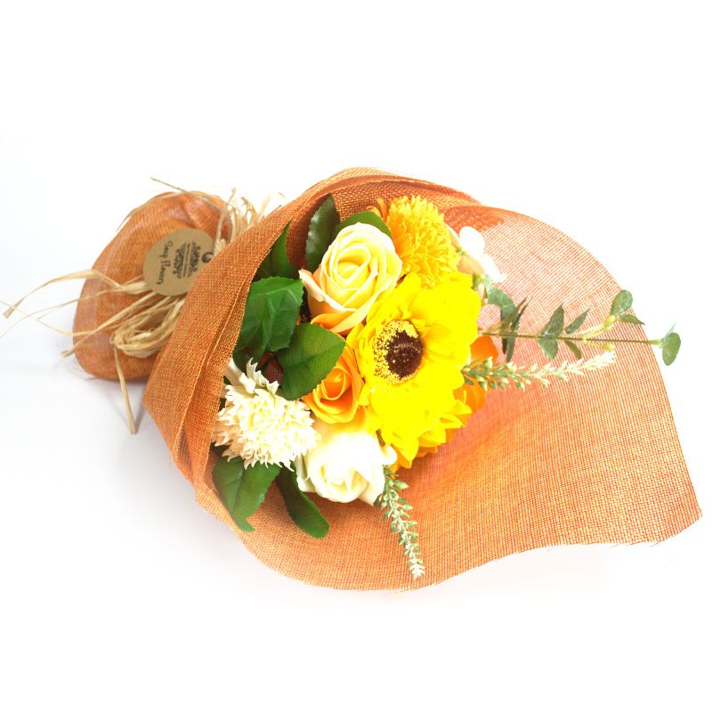 Seifenblumenbouquet 'stehend' - orange