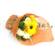Seifenblumenbouquet 'stehend' - orange