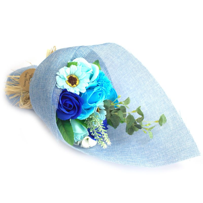 Seifenblumenbouquet 'stehend' - blau