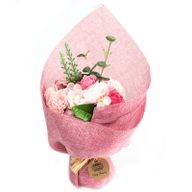 Seifenblumenbouquet 'stehend' - rosa