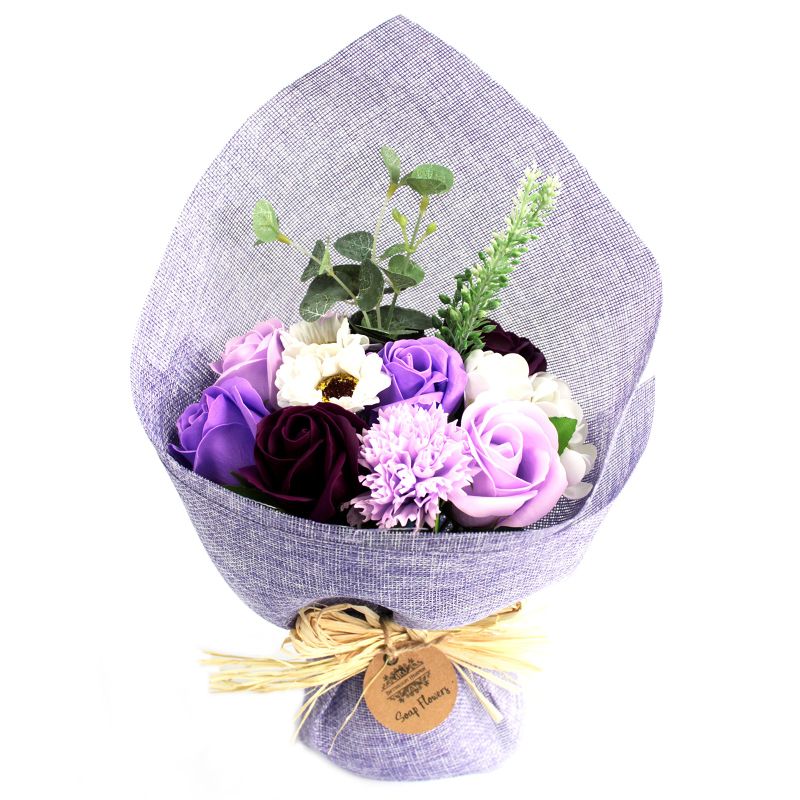 Seifenblumenbouquet 'stehend' - lila