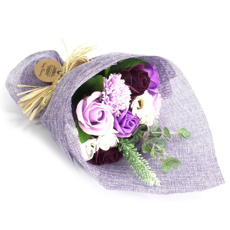 Seifenblumenbouquet 'stehend' - lila