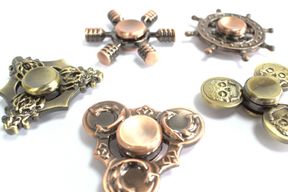 Metal Fidget Spinner - Three Dragons - Bronze
