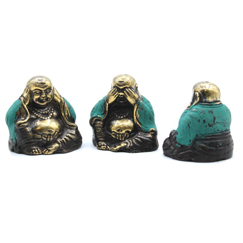 3er-Set - Siehe Kein Übel etc - Buddha