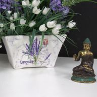 Mini sitzender Buddha mit Hand hoch