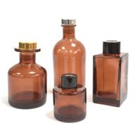 100 ml Quadratische hohe Diffusionsflasche - Bernstein