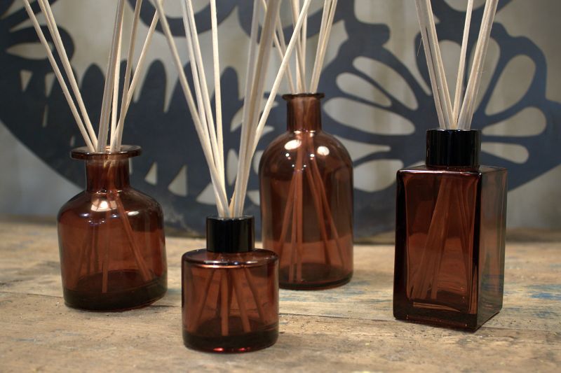 100 ml Quadratische hohe Diffusionsflasche - Bernstein