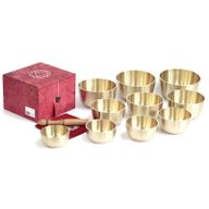 Set mit 10 Glocken-Metallschalen