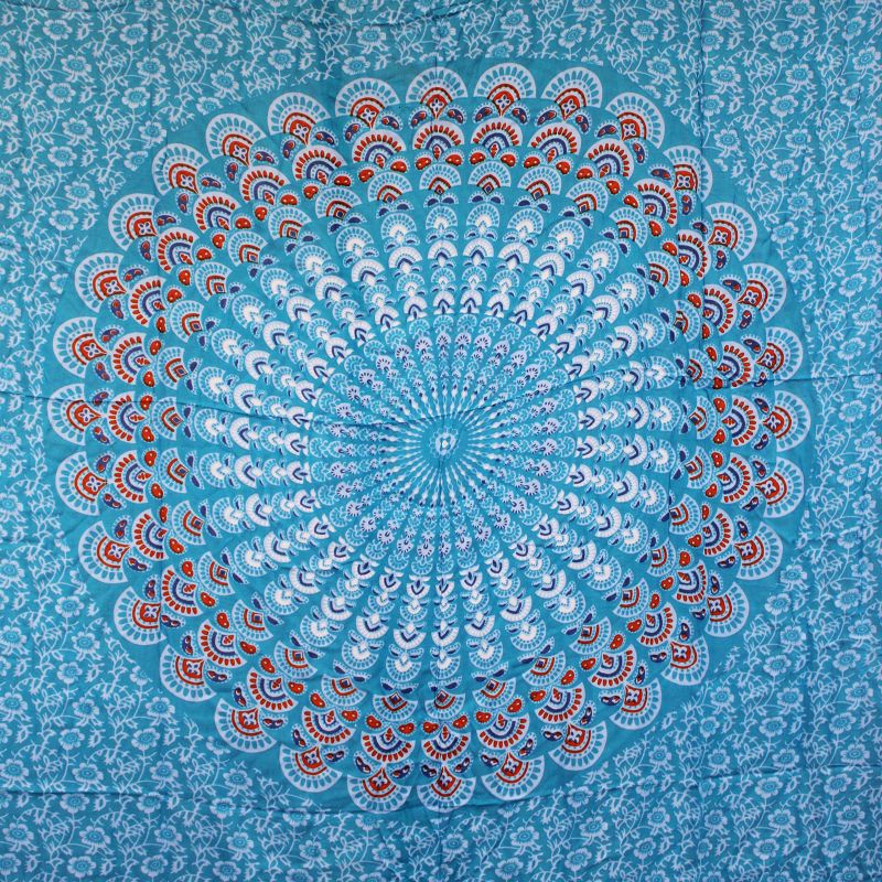 Mandela Sarong - Aquamarin & Orange