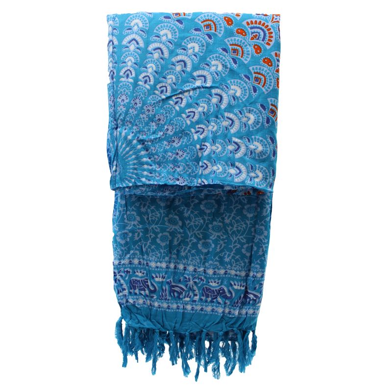 Mandela Sarong - Aquamarin & Orange