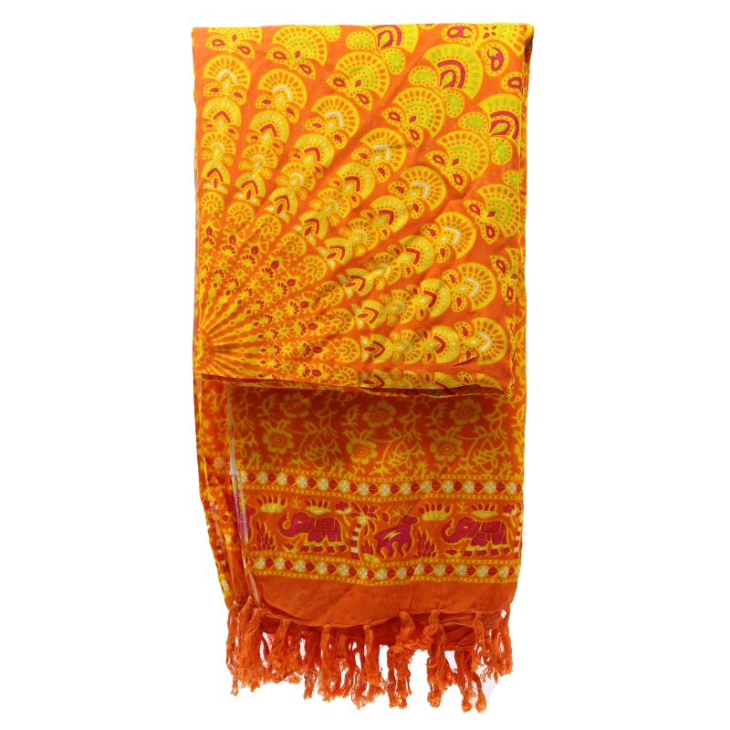 Mandela Sarong - Lindgrün & Orange