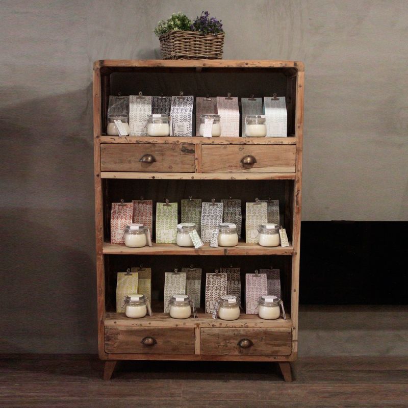 Regalanzeige - recyceltes Holz- 100x40x160cm