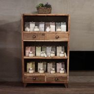 Regalanzeige - recyceltes Holz- 100x40x160cm