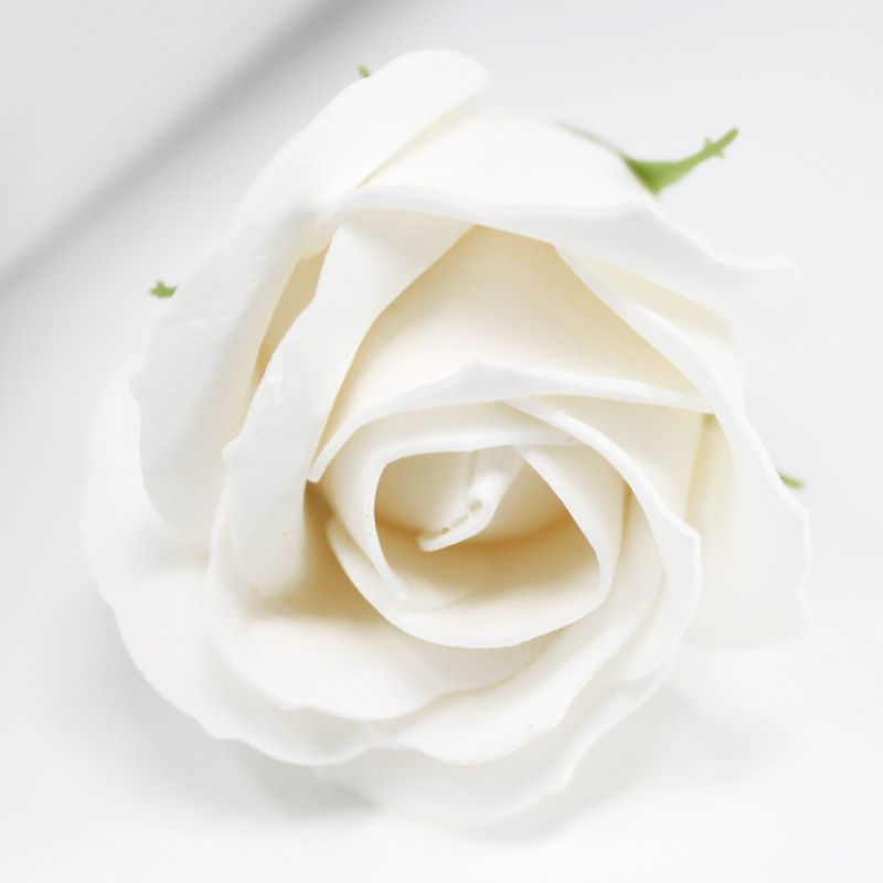 DIY Seifenblumen - mittelgroße Rose - Weiß