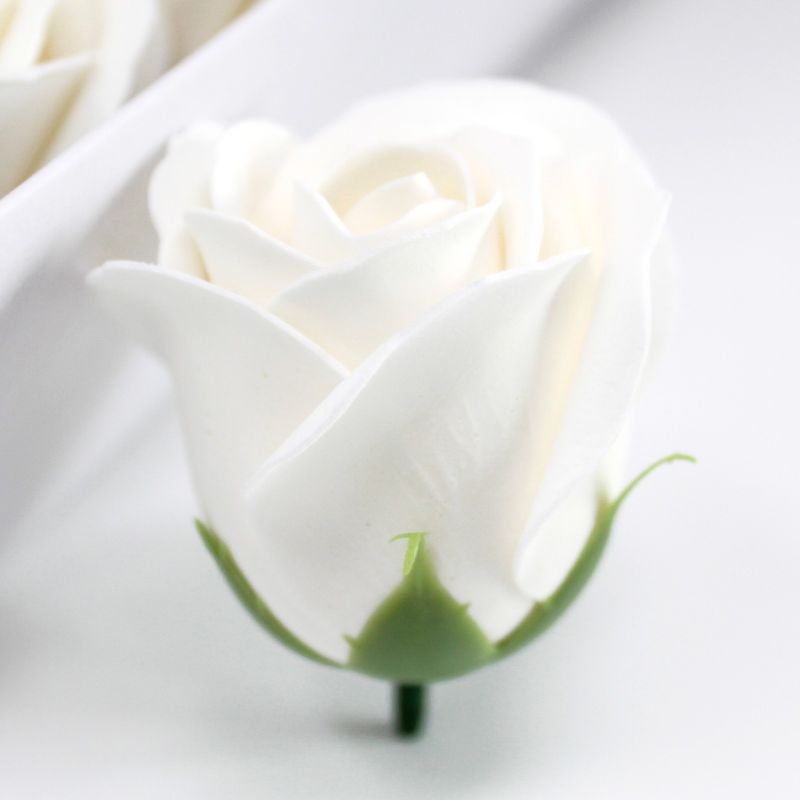 DIY Seifenblumen - mittelgroße Rose - Weiß